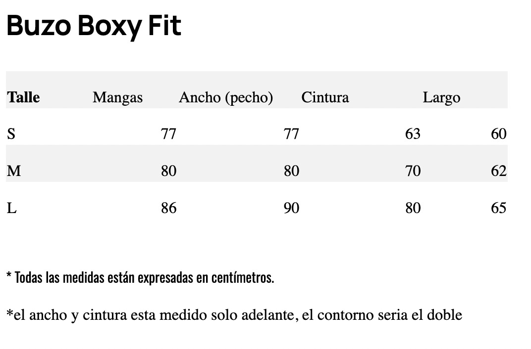 Guia de talles